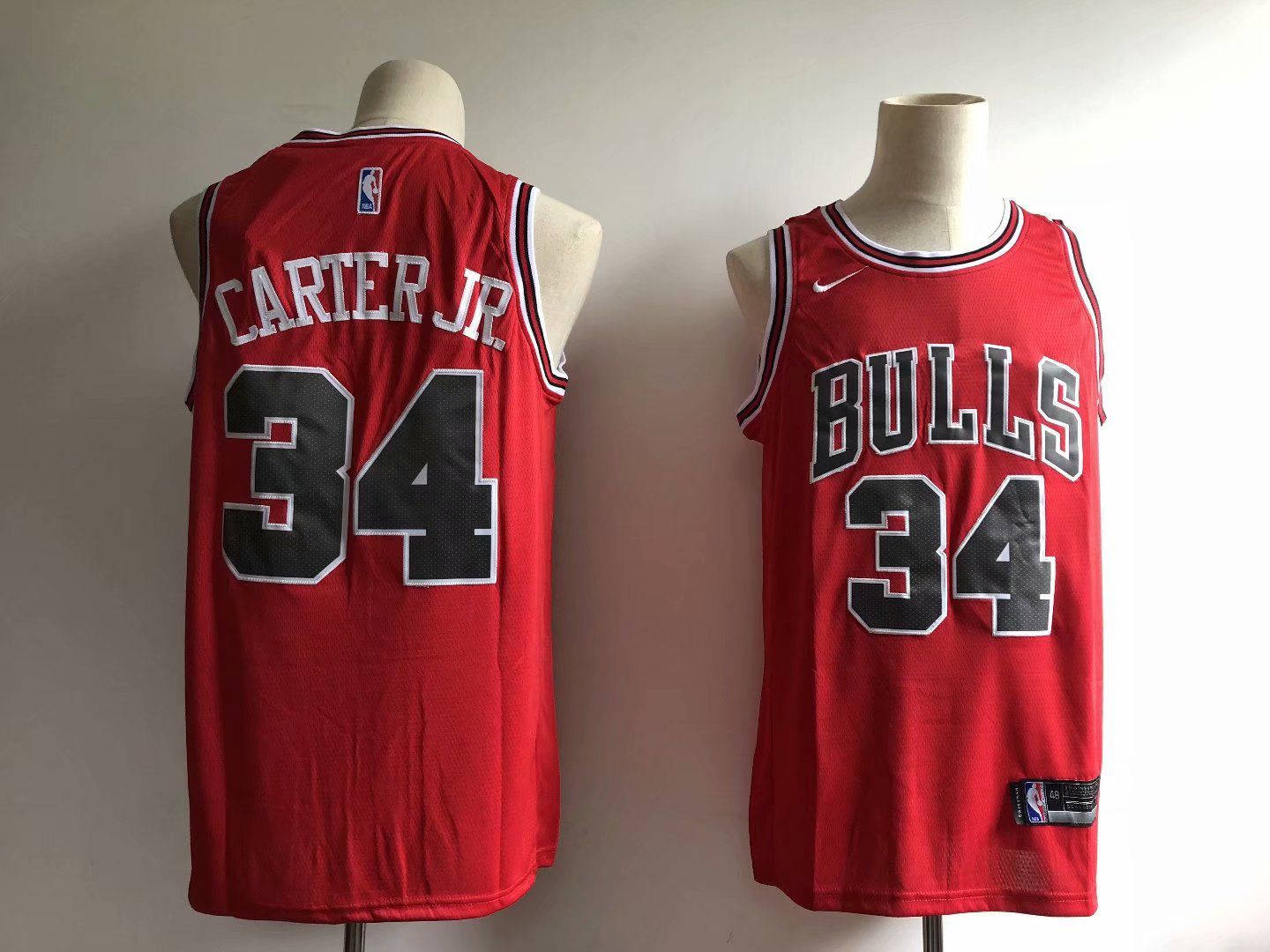 Men Chicago Bulls #34 Carter jr Red Game Nike NBA Jerseys
